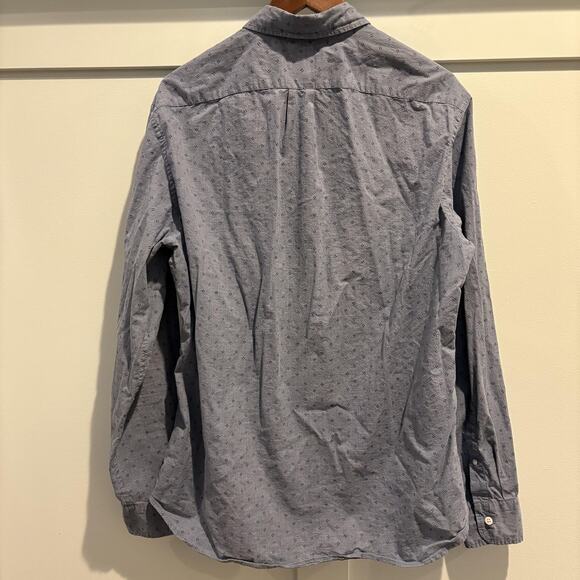 J Crew Shirt Mens Large Blue Slim Fit Secret Wash Stretch Button Down Casual - Picture 5 of 10